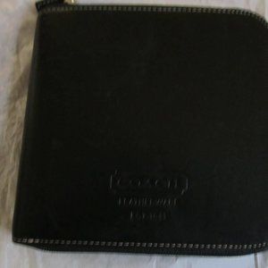 Coach CD DVD Black Leather Case